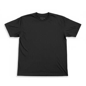 Fresh Clean Threads Men’s XL Black Crew Neck Tee Soft Cotton Poly Basic Shirt